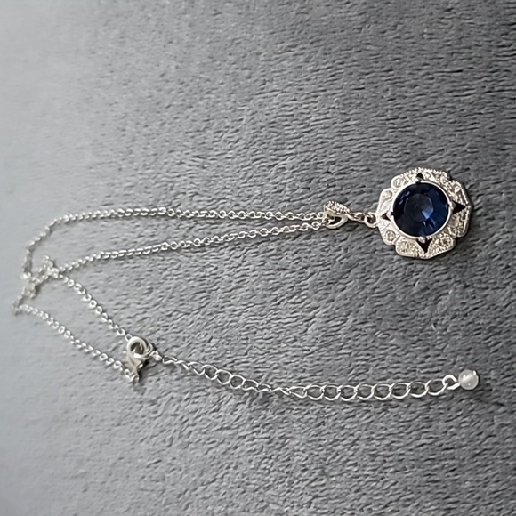 Colletta Necklace Blue Pendant - Picture 2 of 3